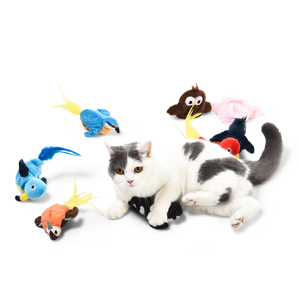 Cat Bird Toy Smart Interactive Sound Plush Kicker Electric Bird Cat Toy - PO-PE-0004 wholesale manufacturer