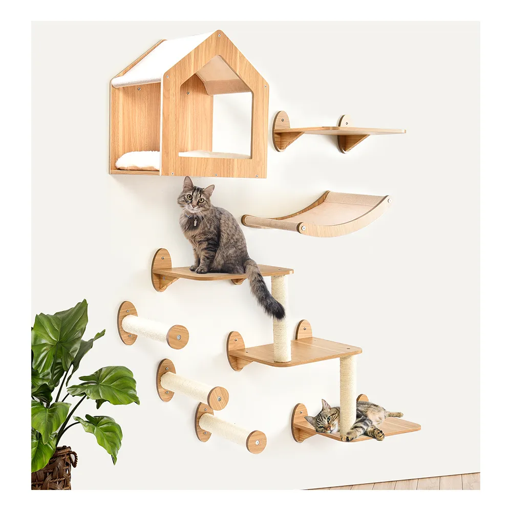 Wall Mounted Cat Tree Shelves Cat Climbing Frame - PO-CT-0226 wholesale manufacturer
