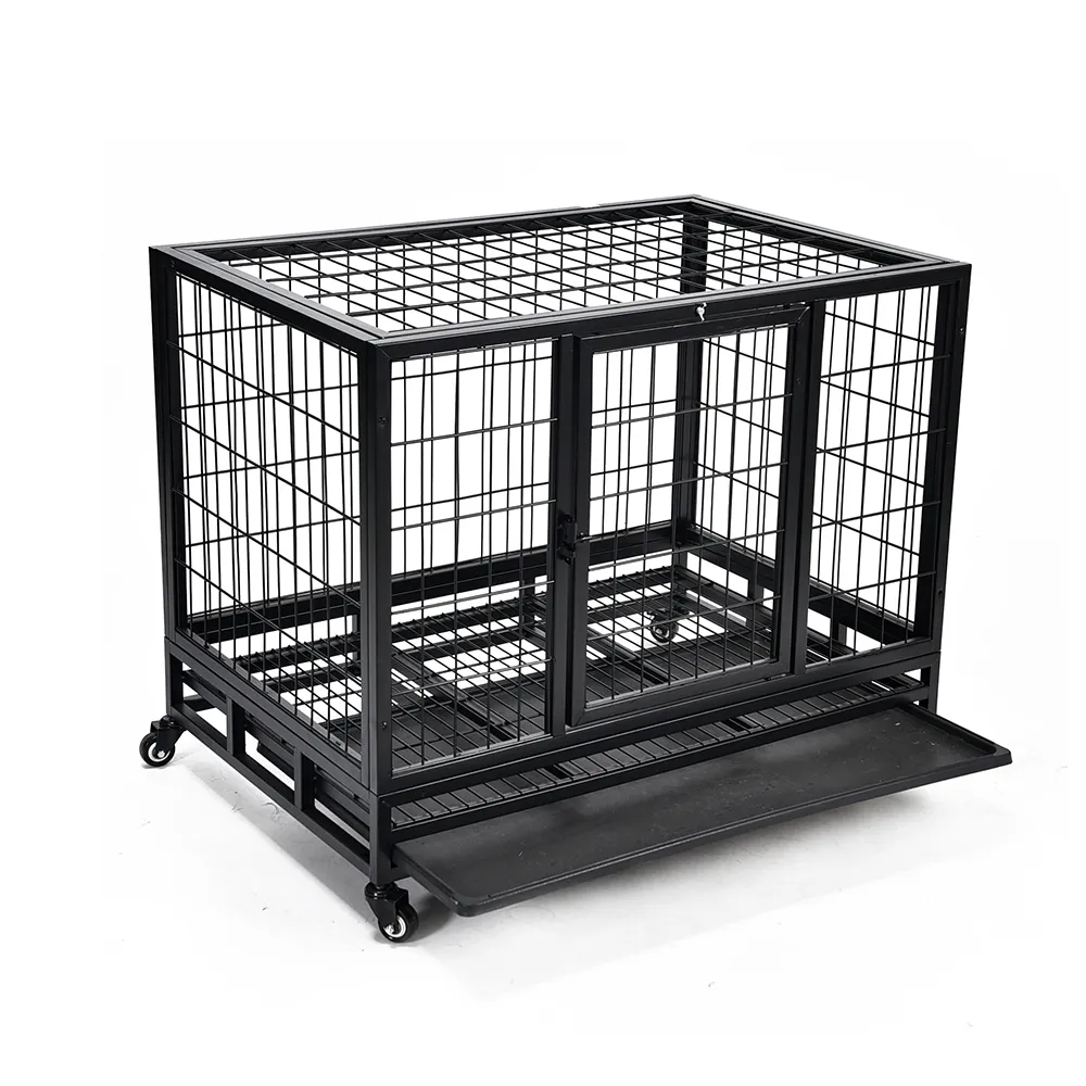 Open Top Crate Heavy Duty Metal Dog Crate - PO-DP-0012 wholesale manufacturer