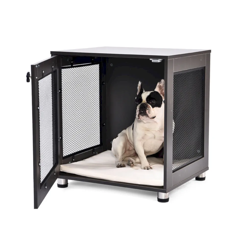 Pet Crate Wooden Luxury Iron Custom Indoor Pet House - PO-DP-0015 wholesale manufacturer