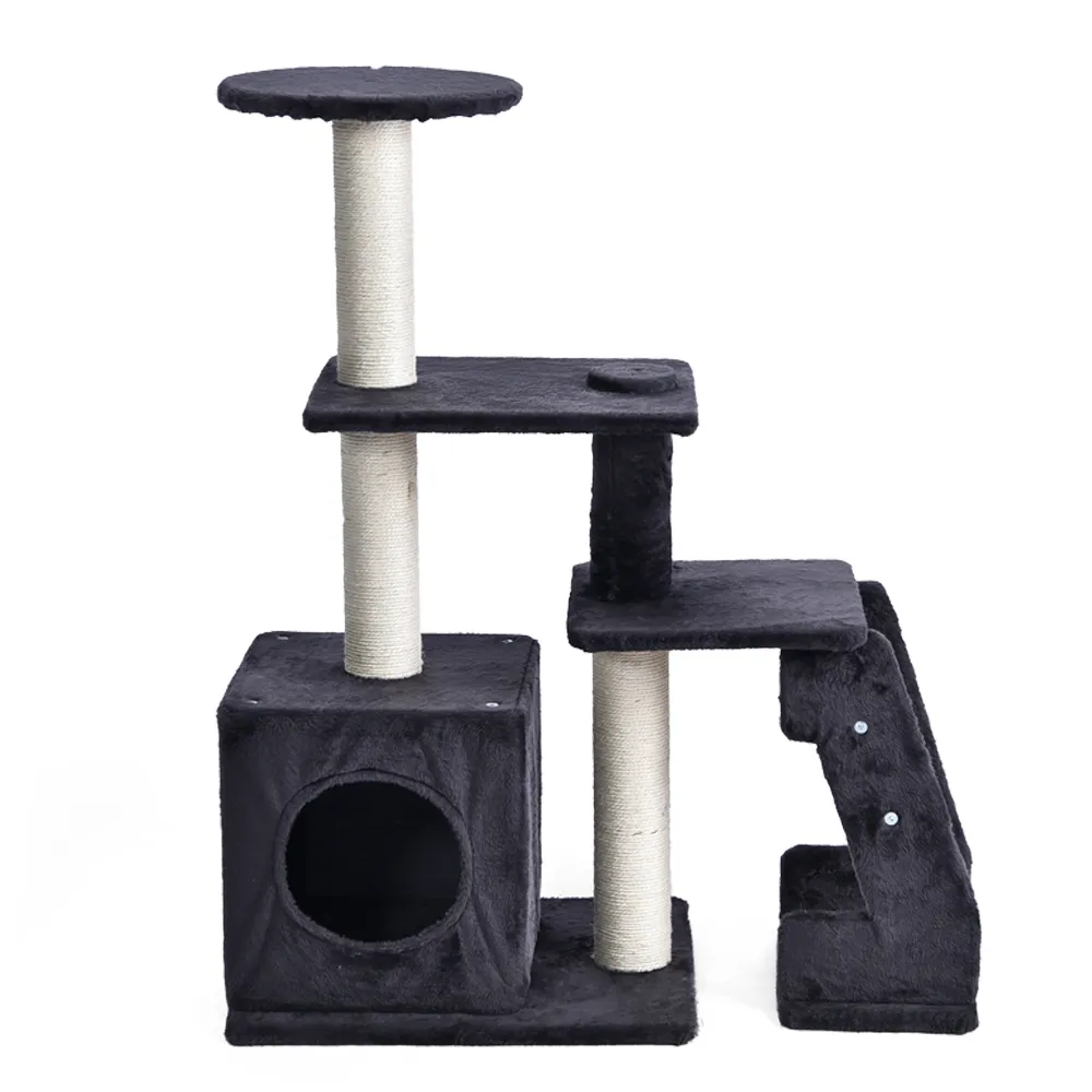 Stylish Cat Tree Scratching Post Detachable Components Cat Tower With Ladder - PO-CT-0219 wholesale manufacturer