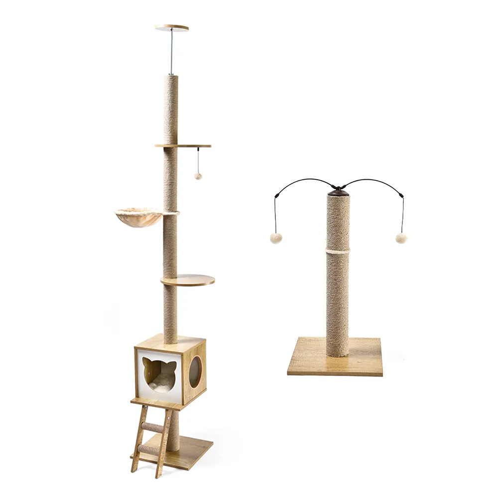 Tall Sisal Cat Posts Big Floor To Ceiling Cat Scratch Post - PO-CT-0221 wholesale manufacturer