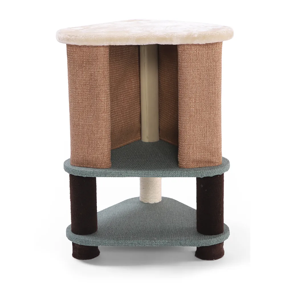 Two Level Cat Condo Unique Wooden Cat Condo Enclosed - PO-CT-0222 wholesale manufacturer