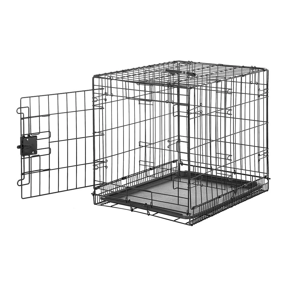 Made In Vietnam Double Door Foldable Metal Wire Cat Dog Crate - PO-DP-0008 wholesale manufacturer