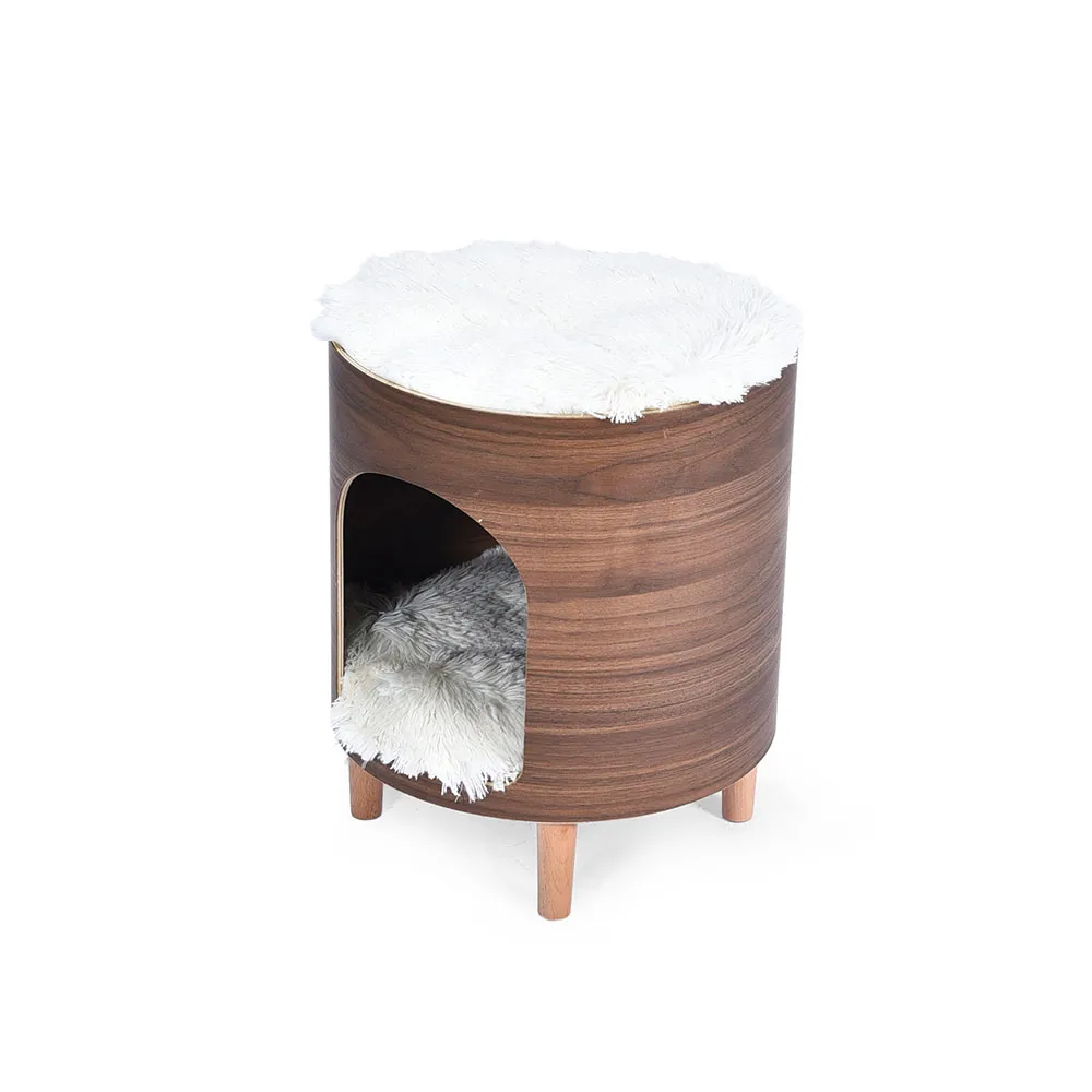 Wooden Cat Condo Luxury Cat Furniture Footstool Cat House - PO-CT-0233 wholesale manufacturer
