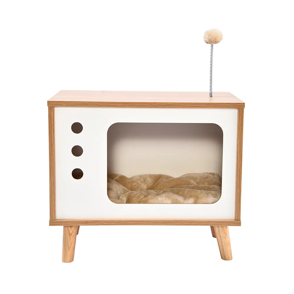 Wooden Cat Houses Kitten Hot Sales Fashion Cat Furniture Tree Modern Cat Condo - PO-CT-0237 wholesale manufacturer