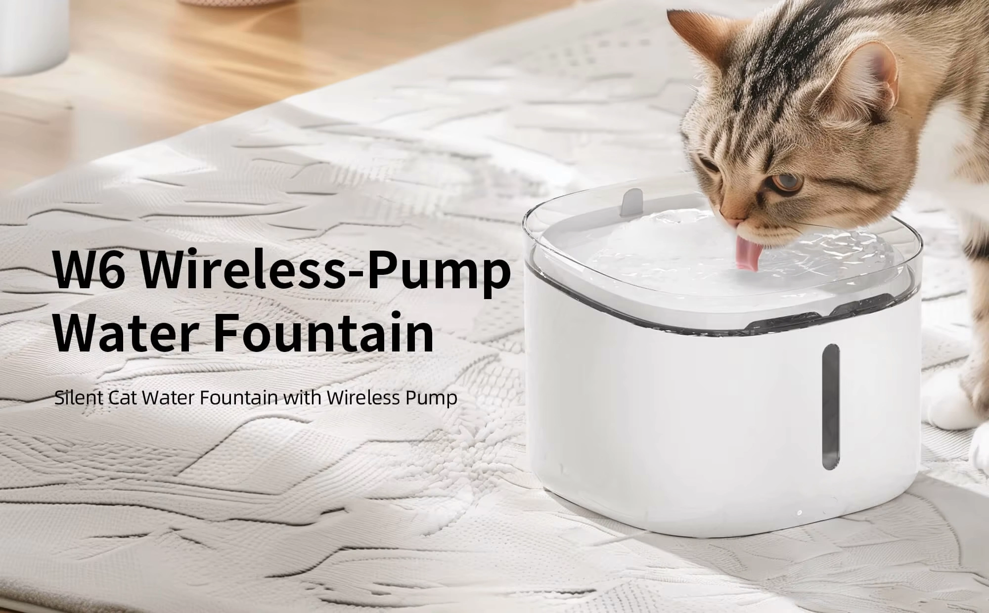 PETOEM W10 2L Wireless Pet Water Fountain | Ultra Quiet Automatic Cat D - W10 wholesale manufacturer
