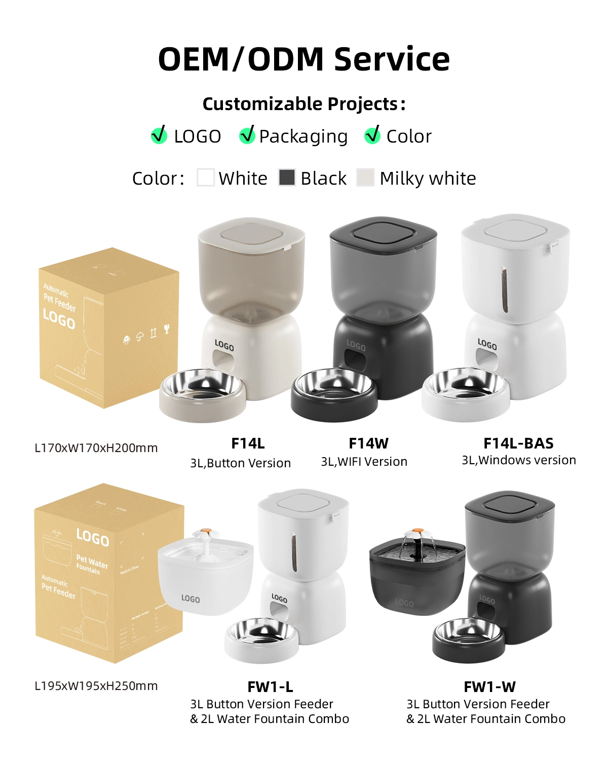 PETOEM F14-L 3L Automatic Pet Feeder | Sealed Design & Timer for Cats & D - F14-L wholesale manufacturer