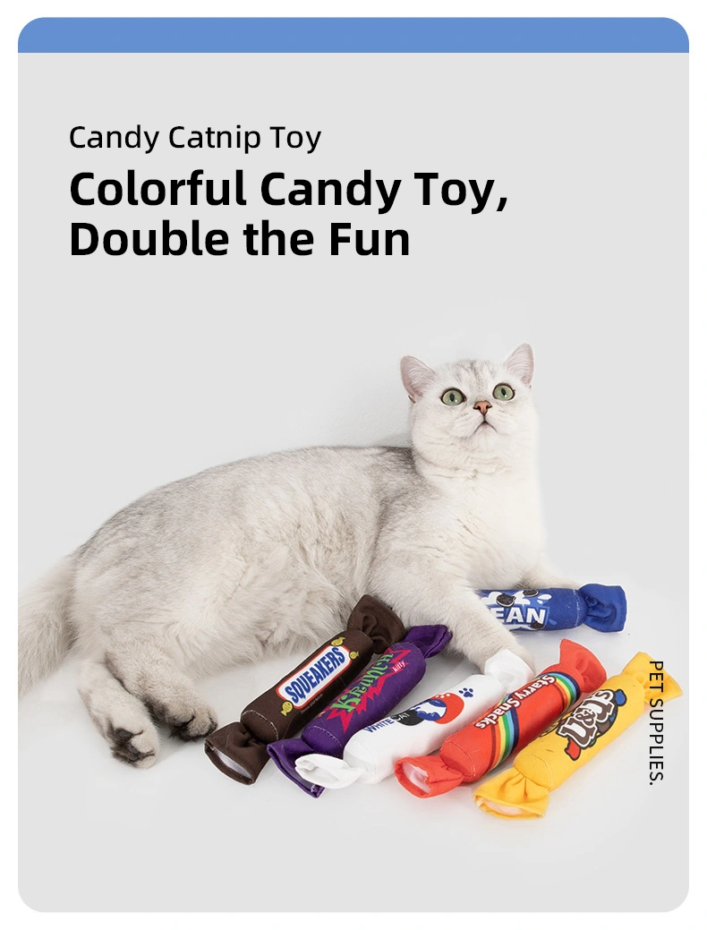PETOEM NM-025038 Candy Catnip Toy | Soft Plush Crinkle Toy for Cats - NM-025038 wholesale manufacturer