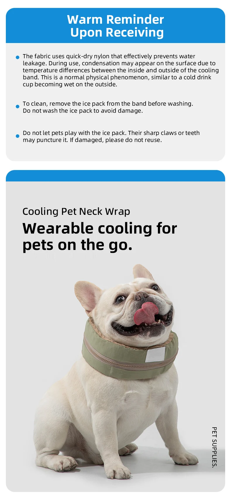 PETOEM NM-028001 Cooling Pet Neck Wrap | Summer Ice Scarf for Dogs - NM-028001 wholesale manufacturer