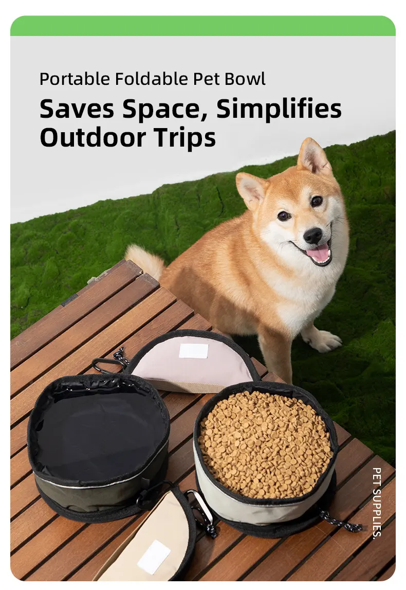 PETOEM NM-028002 Foldable Pet Water Bowl | Durable 190D Nylon Waterproof for - NM-028002 wholesale manufacturer