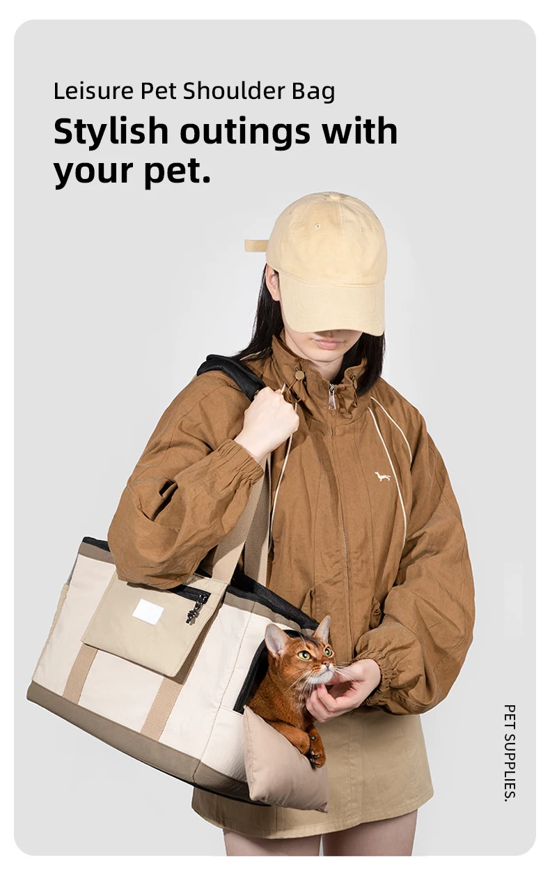 PETOEM NM-015058 One-Shoulder Pet Travel Carrier | Soft & Breathable for Cats - NM-015058 wholesale manufacturer