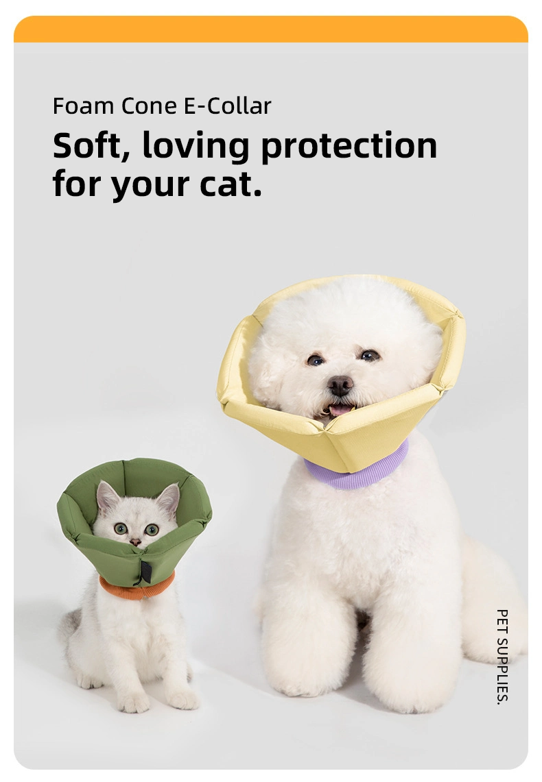 PETOEM NM-015054 Sponge Tapered Elizabethan Pet Recovery Collar | For Cats & - NM-015054 wholesale manufacturer